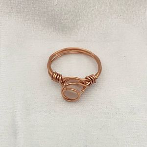 Rose Quartz Crystal Wire Wrapped Ring